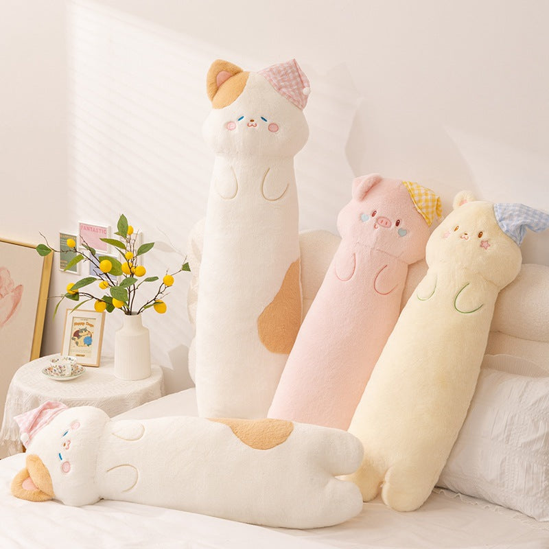 Plush neck roll with kitten motif Bowlift