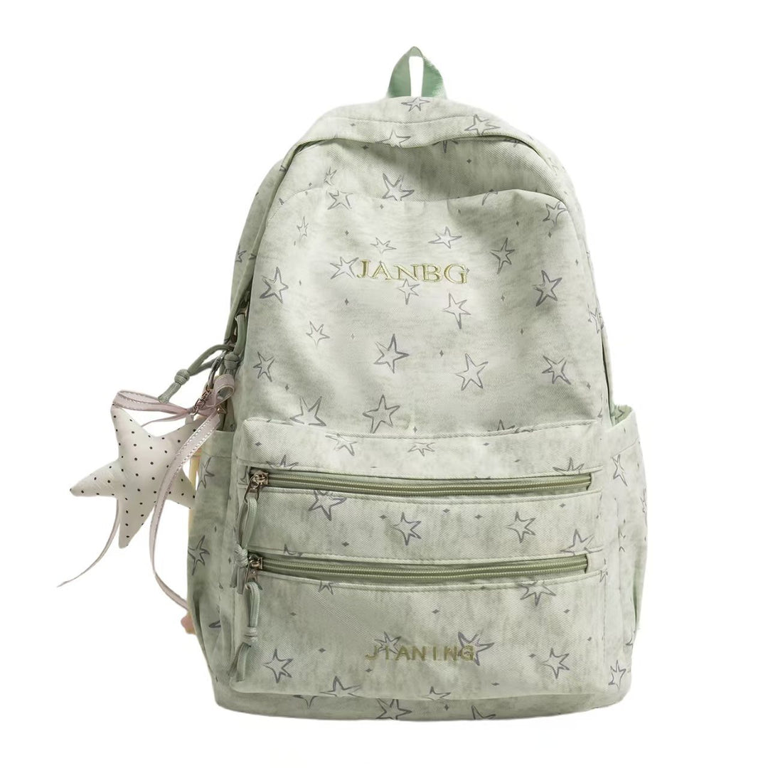 Star Print Casual Backpack Bowlift