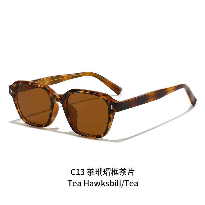 Women's fashionable sunglasses with square frame and UV protection Bowlift