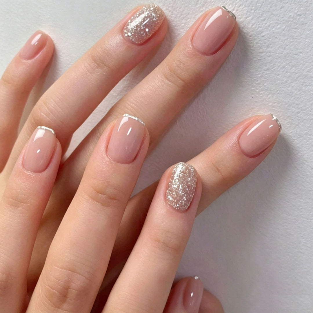 Elegant Press-On Nail Tips with Decorative Bow Bowlift