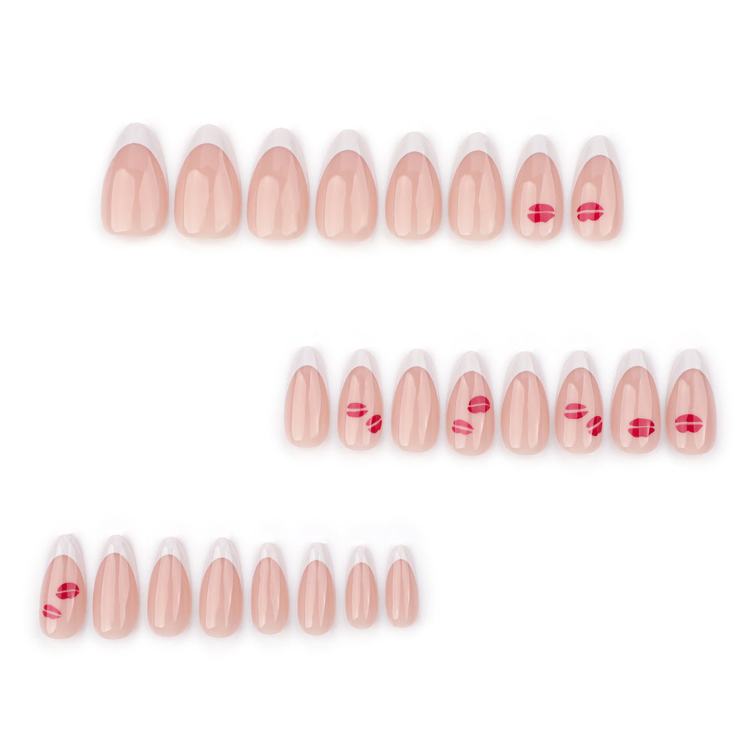 Artistic Nail Extensions with Glamorous Lip Design Bowlift