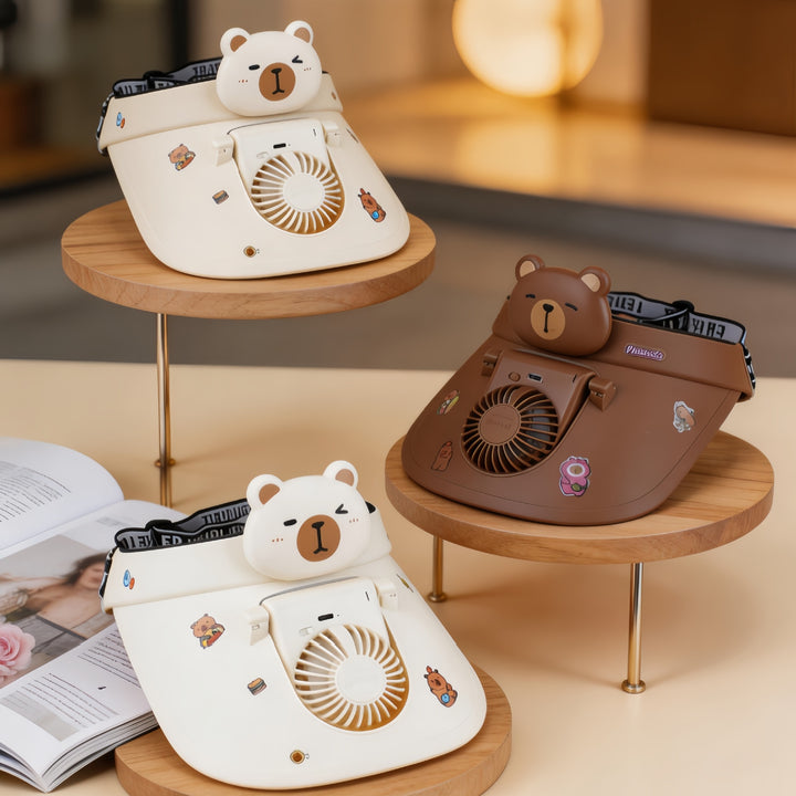Women's Portable Handheld Fan with Panda Design Bowlift