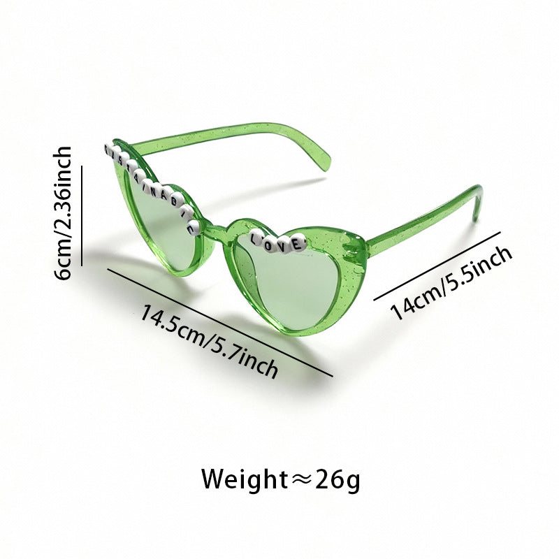 Playful Cat-Eye Sunglasses with Bead Accents Bowlift