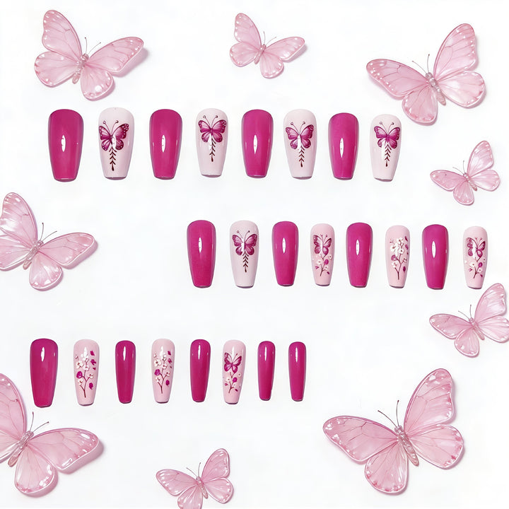 Floral Butterfly Nail Art Set Bowlift