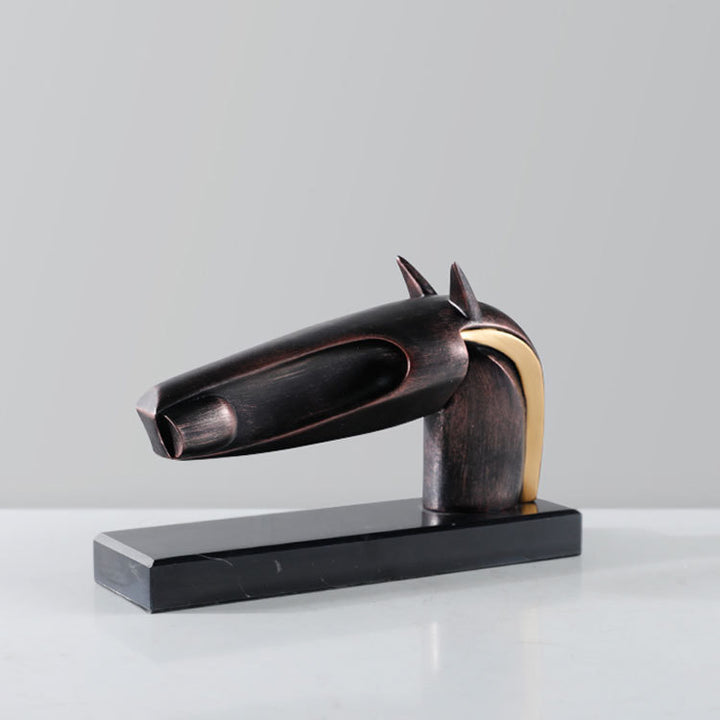 Abstract Horse Head Sculpture