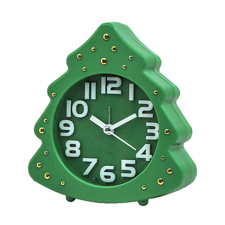 Funnier bedside clock in creative Christmas tree design Bowlift