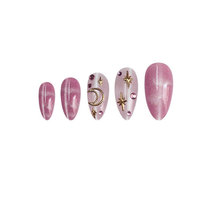 Artistic Celestial Themed Press-On Nails Bowlift