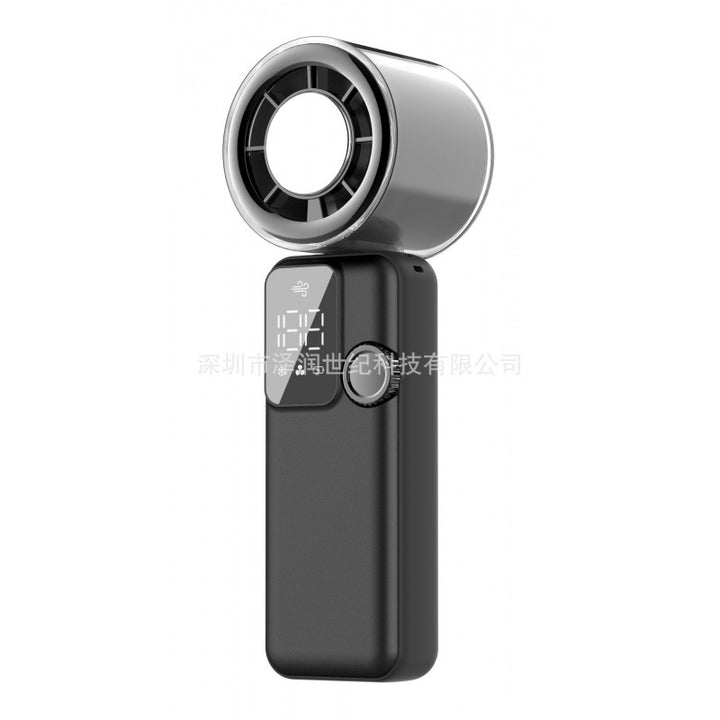 Women's Portable Mini Cool Fan with Digital Temperature Display Bowlift