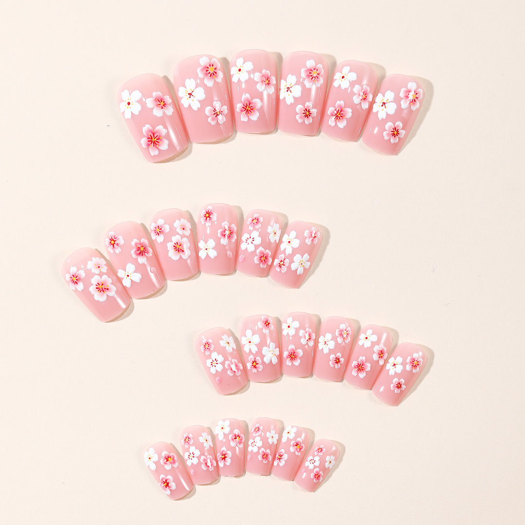 Floral Acrylic Nail Art Set Bowlift