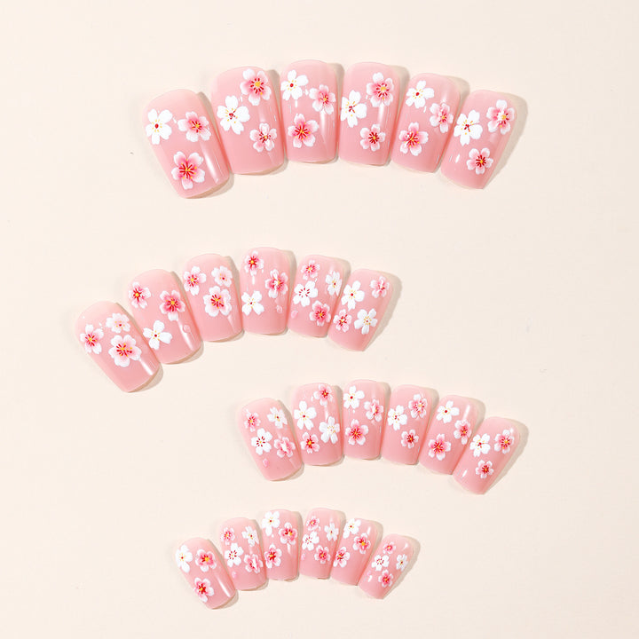 Floral Acrylic Nail Art Set Bowlift