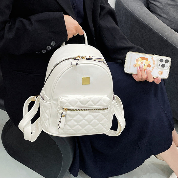 Quilted Leather Mini Backpack Bowlift