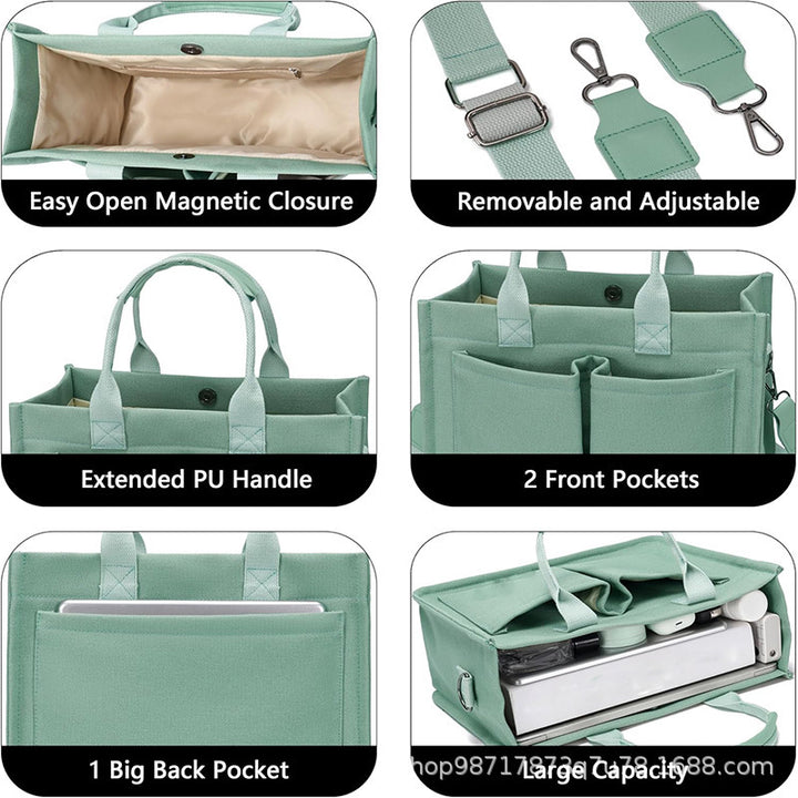 Multifunctional Tote Bag with Sturdy Design and Multiple Compartments Bowlift