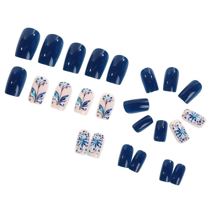Artificial nails with floral details Bowlift