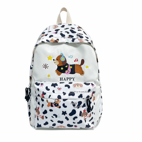 Adorable Animal-Themed Embroidered Backpack Bowlift