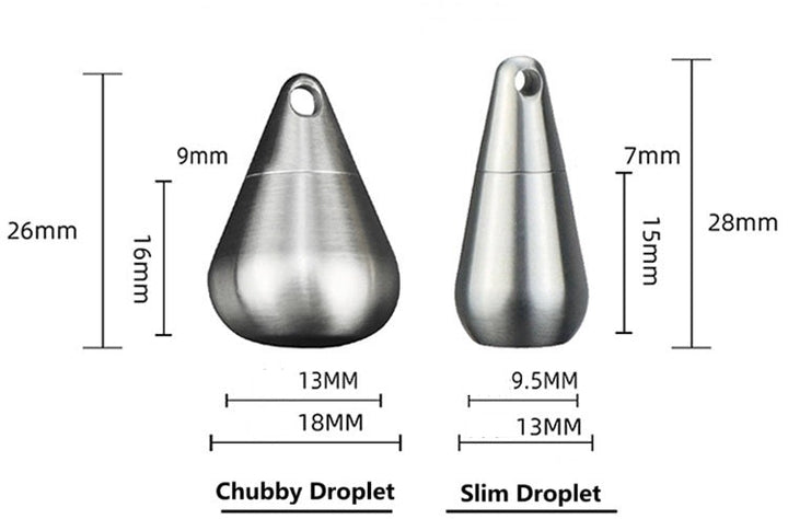 BowLift | Titanium Droplet Mini Pill Box - Waterproof Travel Case