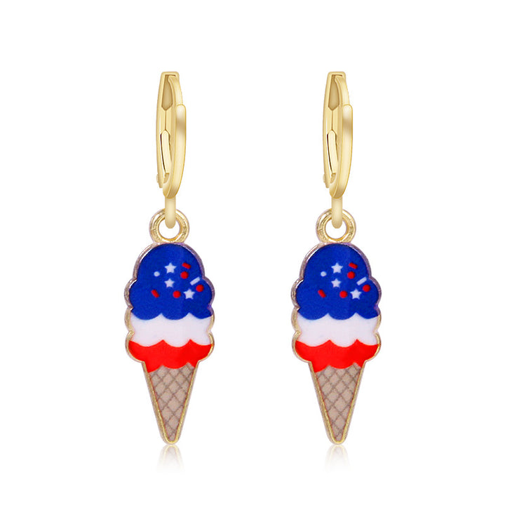 Women's long multi-layer star drop earrings with crystal embellishments and rhodium-plated alloy Bowlift