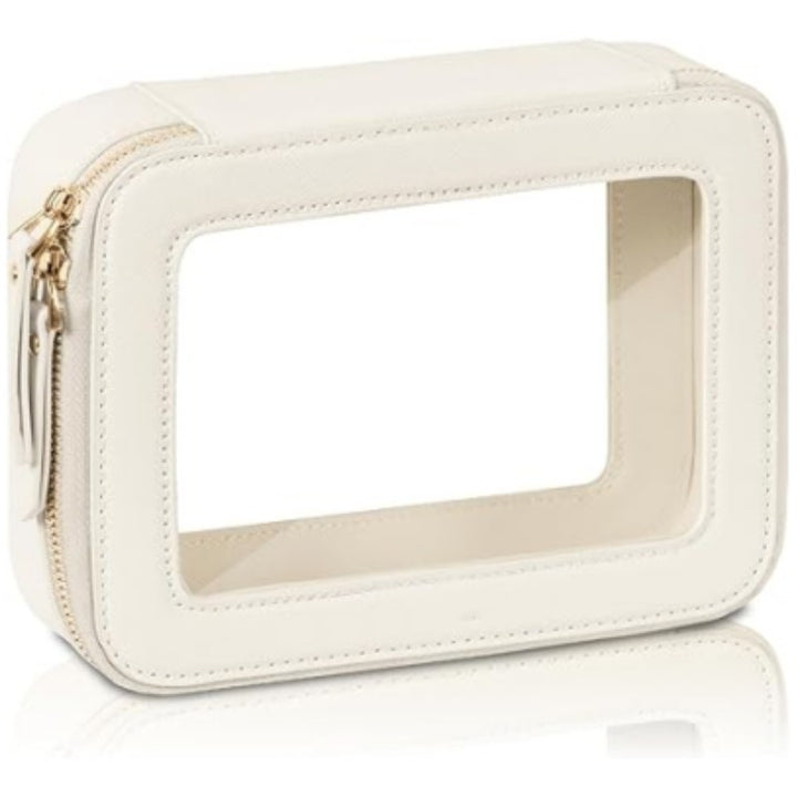 Cosmetic organizer bag with window and high-quality zipper Bowlift