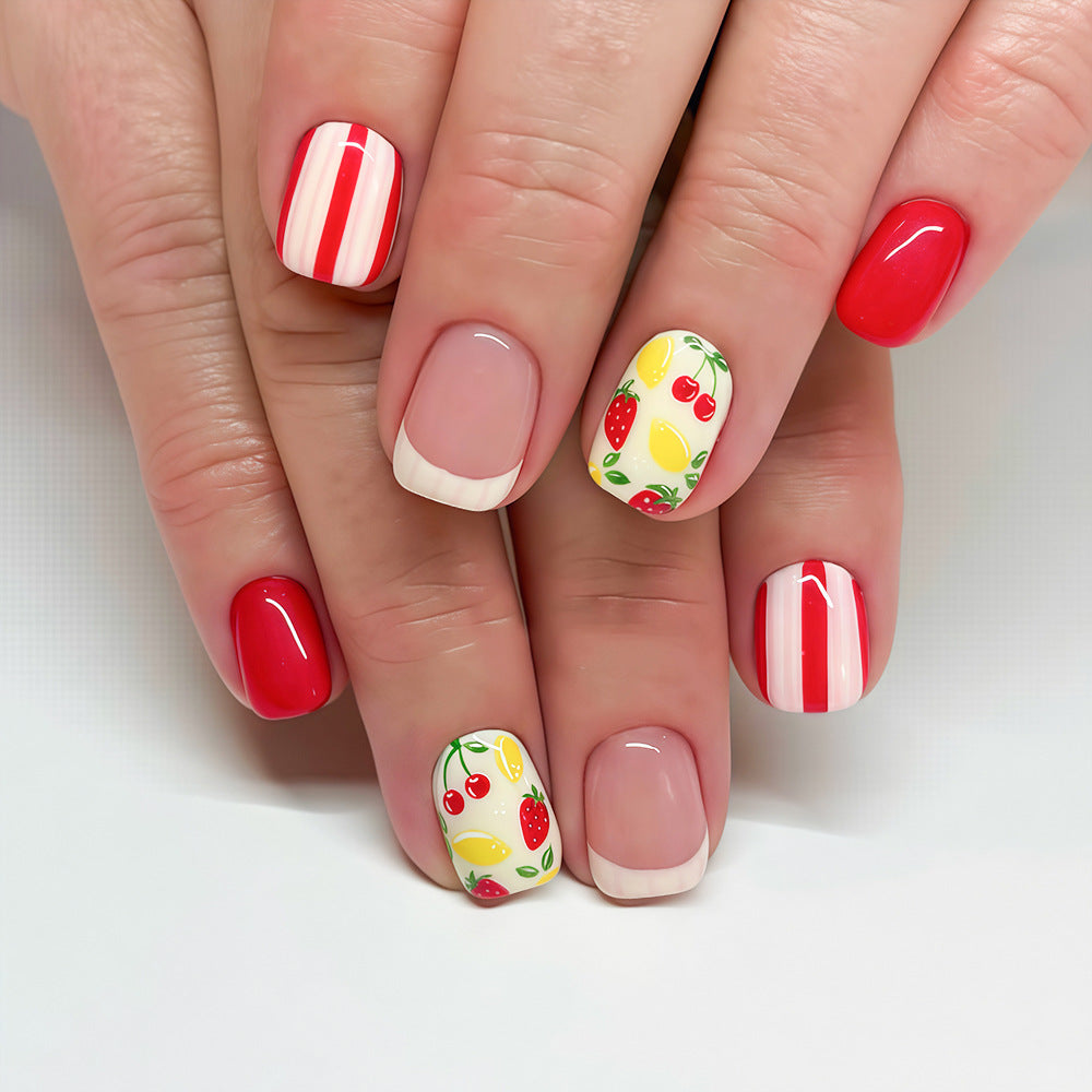 Creative Fruit Themed Press-On Nail Art Bowlift