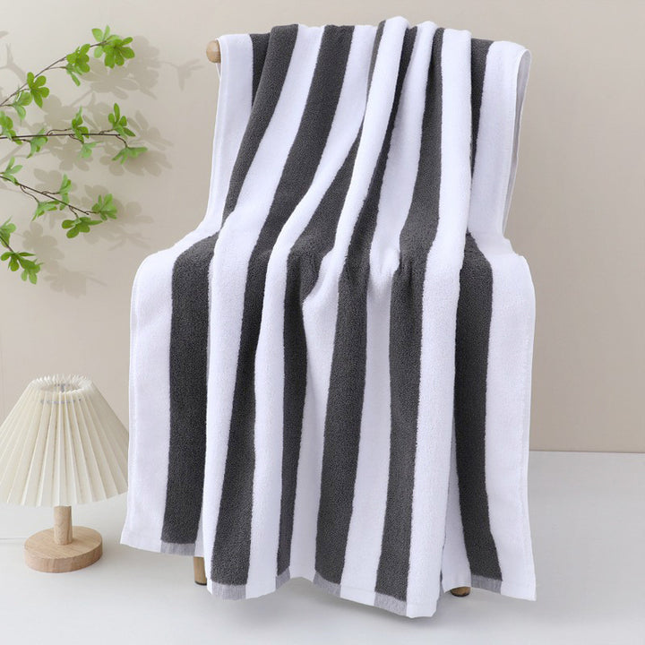 Premium Bath Towel With Elegant Stripe Pattern Bowlift