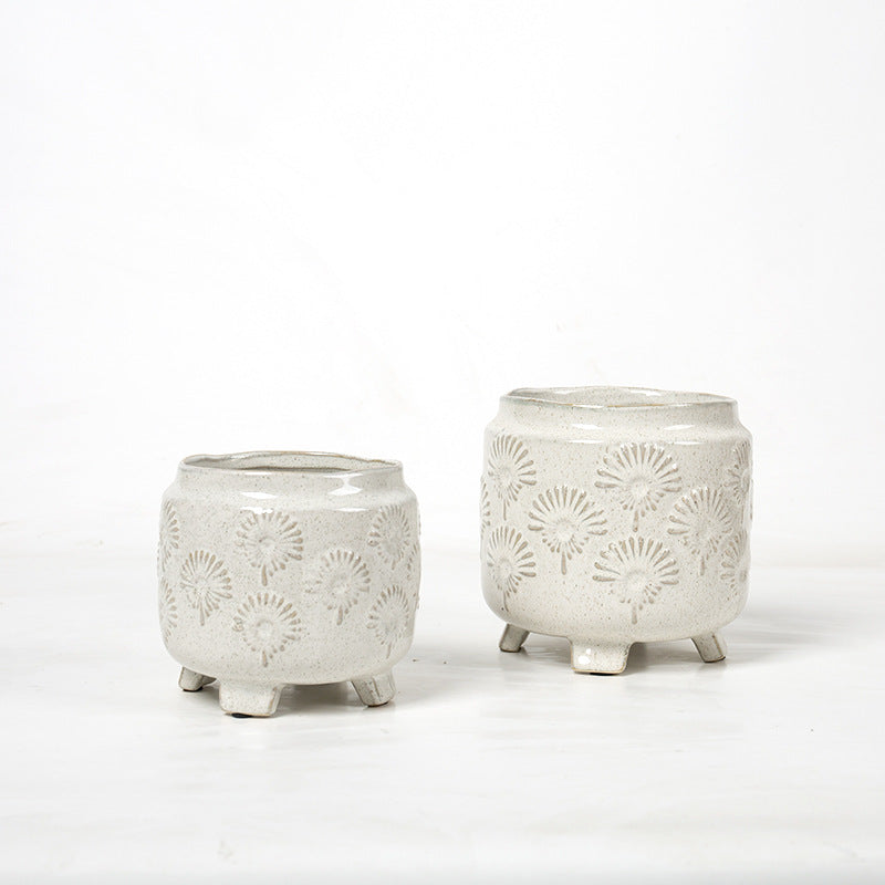 Decorative ceramic flower pot on legs Bowlift