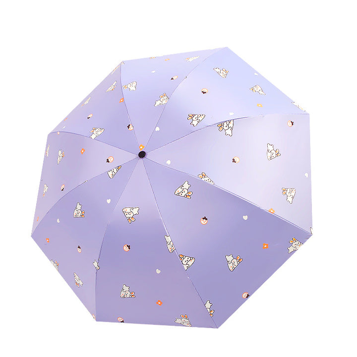 Women's Folding Umbrella with Playful Design Bowlift
