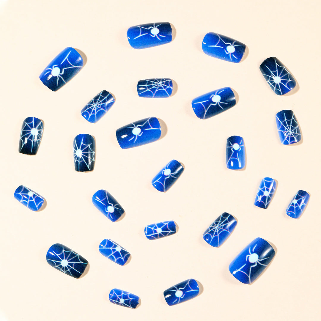 Halloween-Themed Spider Web Nail Art Extensions Bowlift