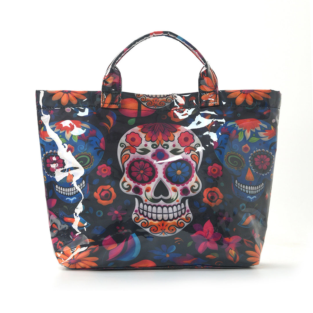 Beach bag with colorful check pattern and water-repellent coating Bowlift