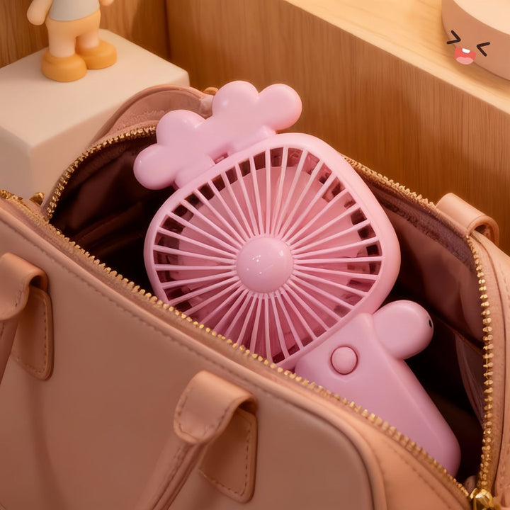 Women's Portable Hand Fan with Creative Design Bowlift