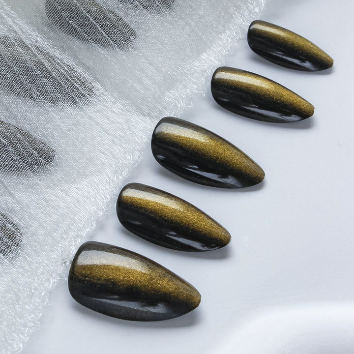 Premium Glossy Almond-Shaped Press-On Nails Bowlift