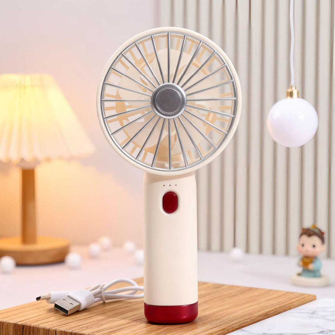Ladies Portable USB Hand Fan with Flexible Tilt Mechanism Bowlift