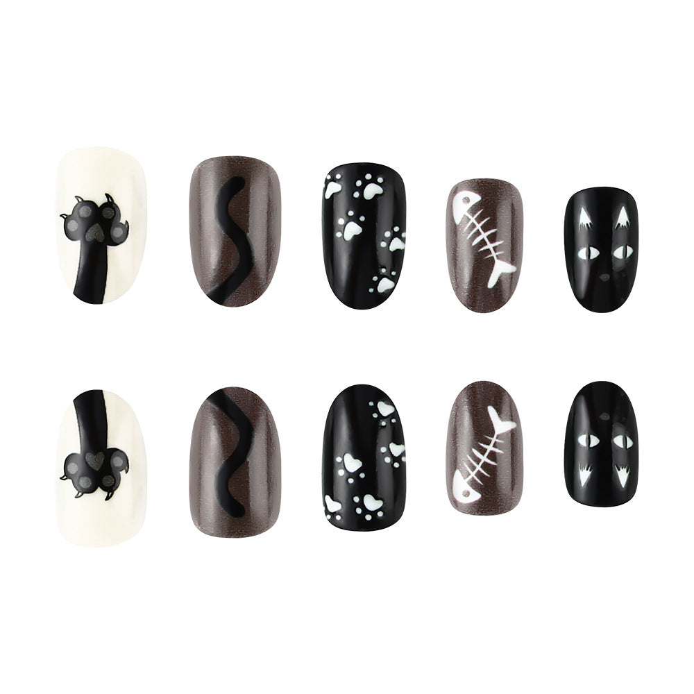 Creative Cat-Themed Nail Art Set Bowlift