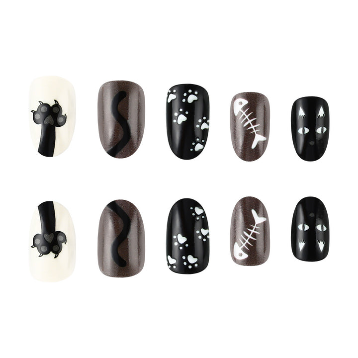 Creative Cat-Themed Nail Art Set Bowlift