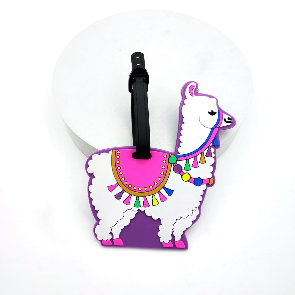 Whimsical Llama Luggage Tag Bowlift