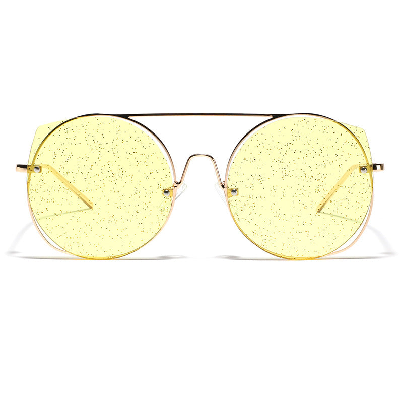 Women oversized sunglasses with glittering lenses Bowlift