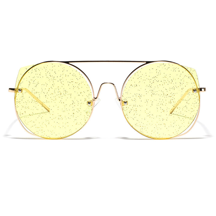 Women oversized sunglasses with glittering lenses Bowlift