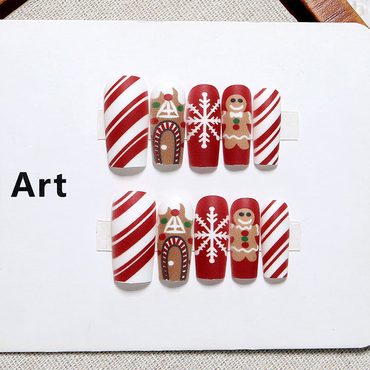 Creative nail art set with festive Christmas design Bowlift