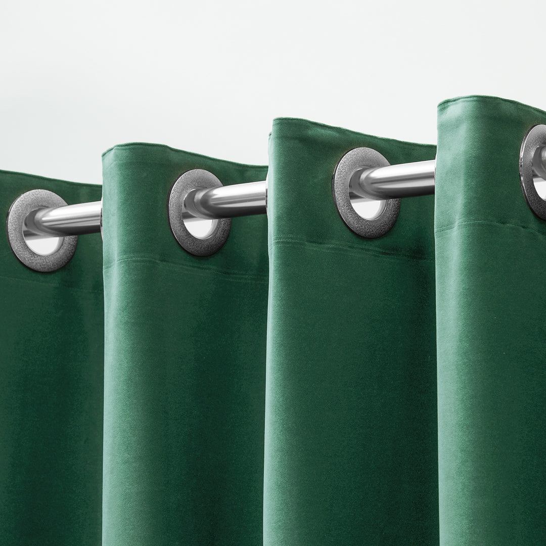 Velvet Grommet Top Curtain Bowlift