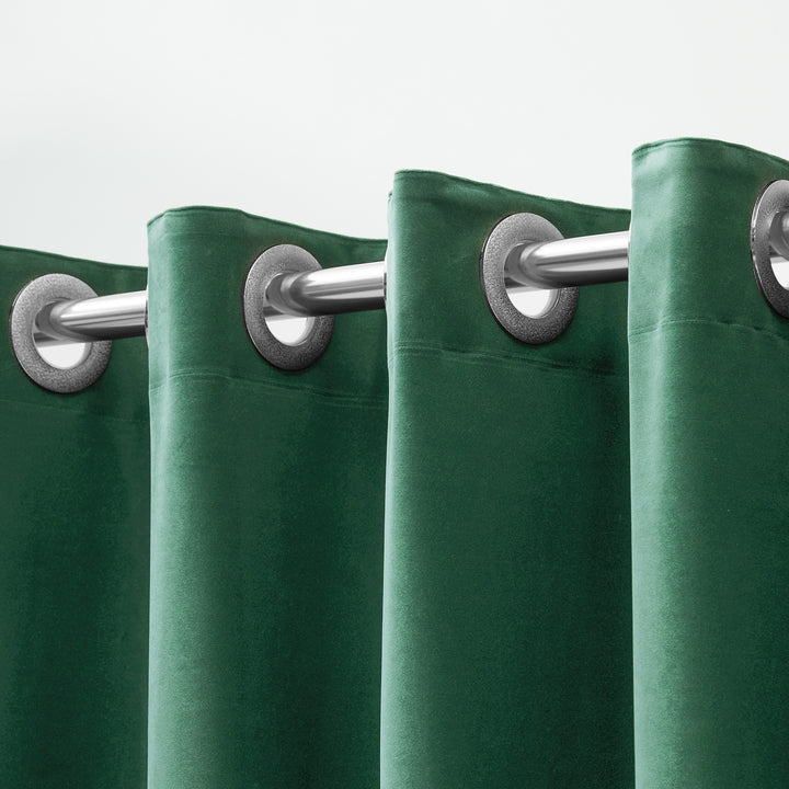 Velvet Grommet Top Curtain Bowlift