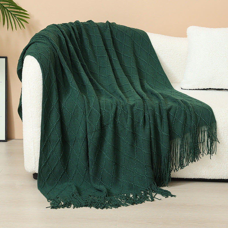 Women Elegant and stylish living and cuddly blanket with fringes Bowlift
