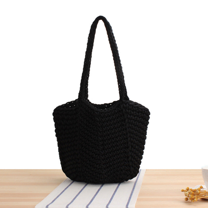 Handbag Made of Handcrafted Macrame with Textured Design Bowlift
