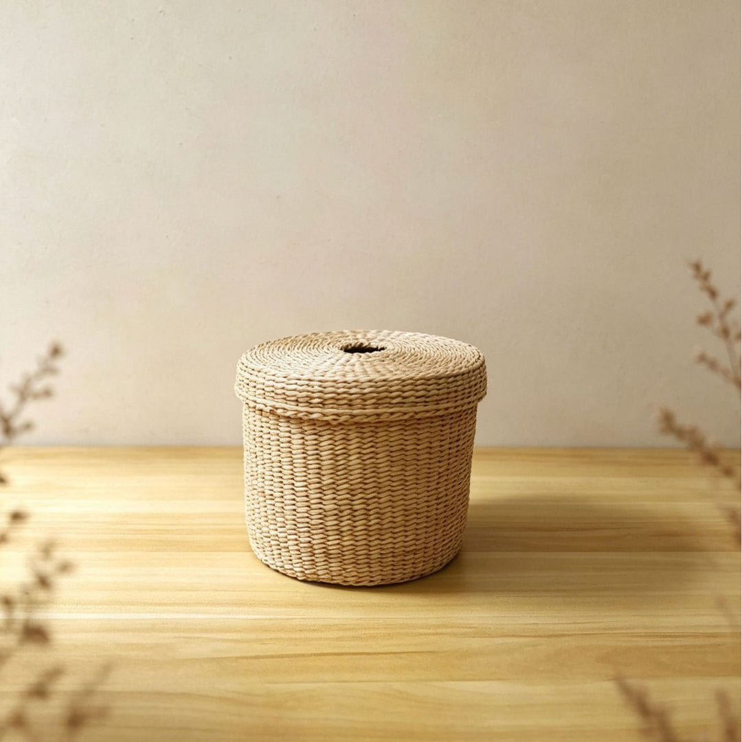 Decorative Woven Tissue Box Cover Bowlift