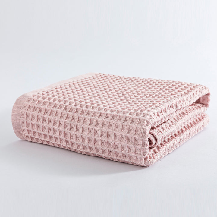 Women Waffle Fabric Bath Towel Bowlift