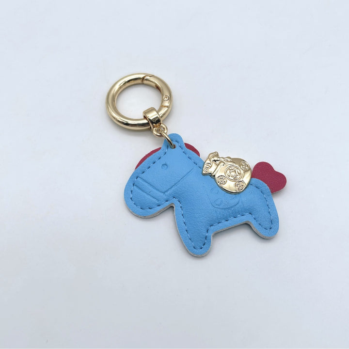 Animal-Shaped Leather Keychain Bowlift