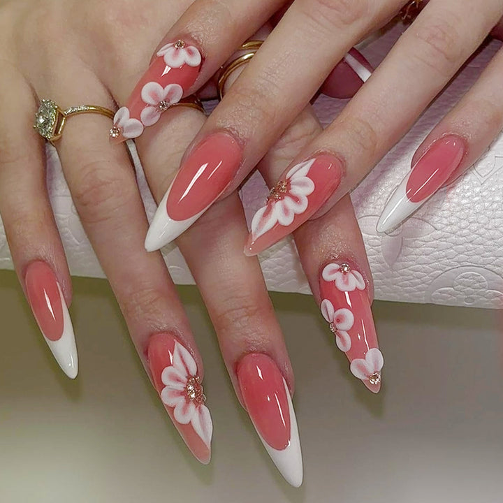 Floral Design Press-On Nail Set Bowlift 1788495570