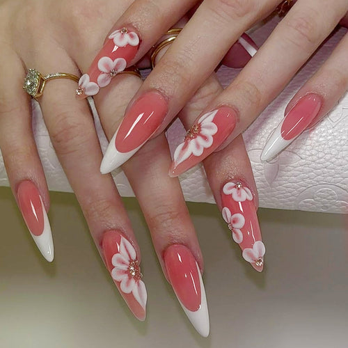 Floral Design Press-On Nail Set Bowlift 1788495570