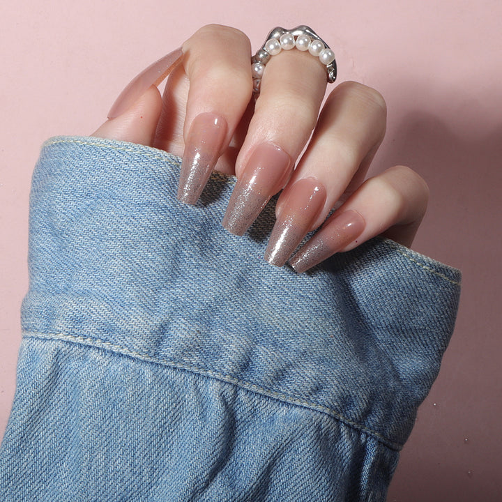 Glamorous Glitter Gradient Stiletto Nails Bowlift