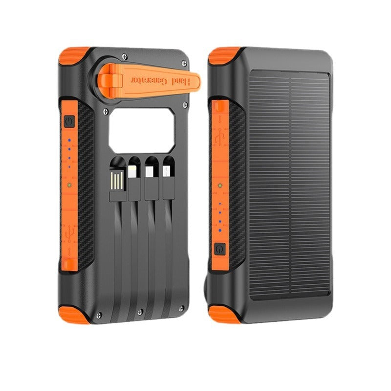 Solar-powered power bank with multiple charging ports and LED display Bowlift
