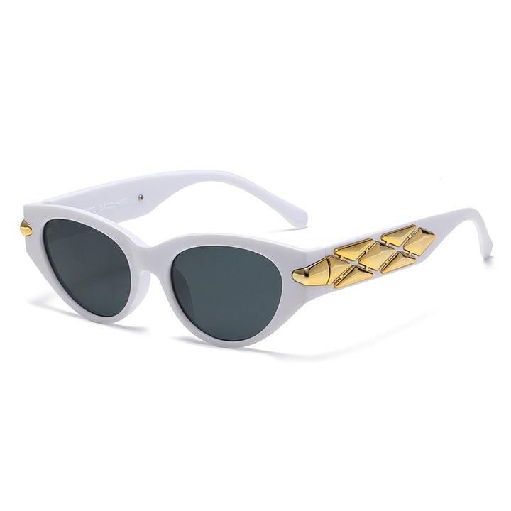 Women's Cat-Eye Sunglasses with Luxurious Accents and Unique Design Bowlift