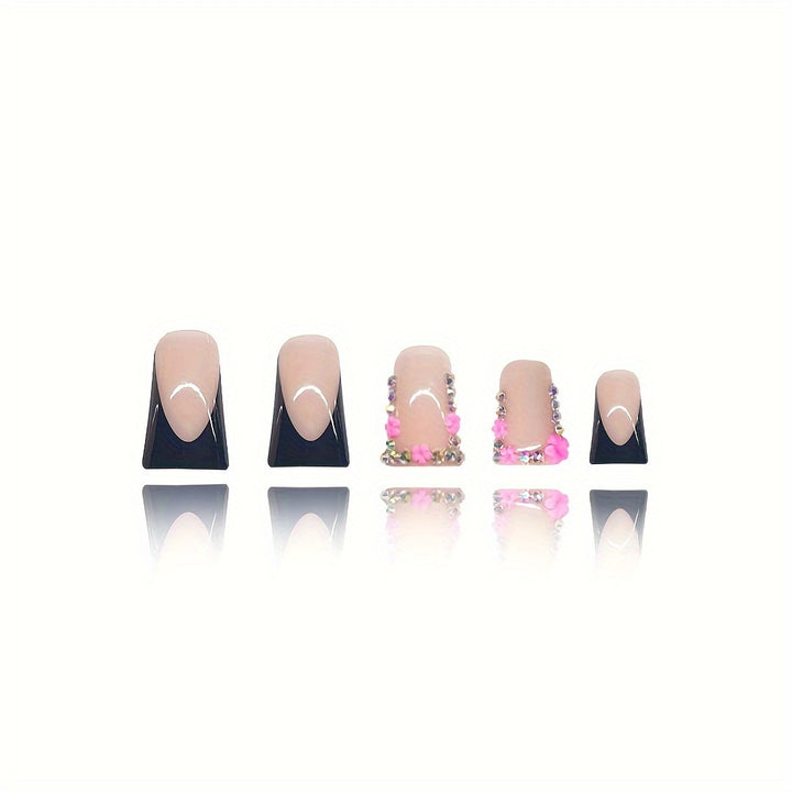 Luxury Floral Decorative Press-On Nails Bowlift
