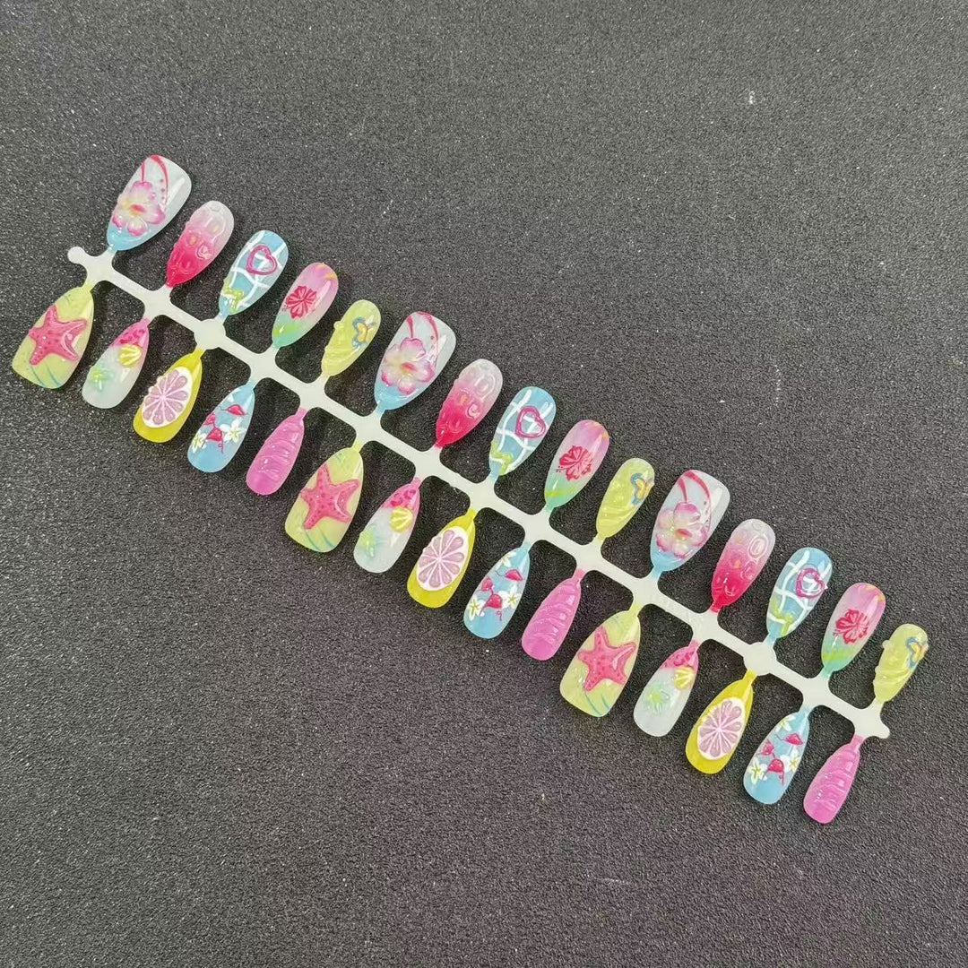 Artistic Themed Press-On Nail Tips Bowlift